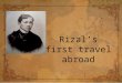 Rizal first trip abroad
