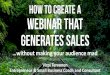 How to Create a Webinar that Generates Sales