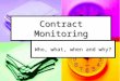 Contract Monitoring