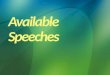 available speeches