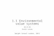 1.1 Environmental value systems