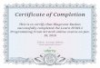 Udemy certificate-html5-programming