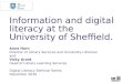 Digital Commons Seminar Series: Information and Digital Literacy at the University of Sheffield