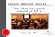 Caveon Webinar Series - Lessons Learned at ATP 2016 - 04202016
