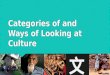 Anthro30   8 categories of and ways of looking at culture