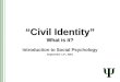 Civil Identity -  Sociology 101