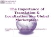 Importance of Translation & Localization in a Global Marketplace