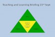 Teaching and learning briefing 23rd sept 2016