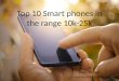 Top 10 smart phones in the range 10k-25k