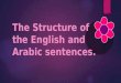 The structure of the english and arabic sentences