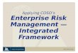 Applying COSO's Enterprise Risk Management — Integrated 
