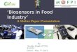 Biosensors in food industry’  presentation by Sonika Singh, NIFTEM, M.tech First year