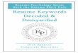 STUDENT Bonus v1 - Resume Keywords Decoded and Demystified By Dirk Spencer