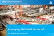 Leveraging SAP HANA for the IoT - A CPG Industry Perspective