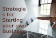 Mahesh Dalamal | Strategies for starting your own Business