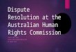 DR in the Australian Human Rights Commission