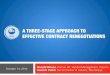A Three-Stage Approach to Effective Contract Renegotiations
