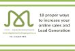 18 proper ways to increase your online sales and lead generation
