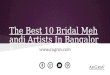 The best 10 bridal mehandi artists in bangalore