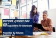 Microsoft Dynamics NAV 2017 - More capabilities for extensions