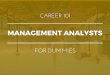 Management Analysts for Dummies | What You Need To Know In 15 Slides