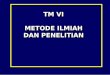 METOPEL TM 6 METOGE ILMIAH DAN PENELITIAN