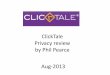 Clicktale Vendor Privacy Audit (August 2013)