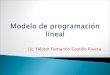Modelo de programación lineal