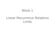 Linear recurrence relations limits