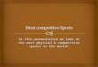 Most competitive sports