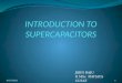 Introduction to supercapacitors