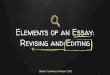 Elements of an essay   editing and revising