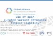 Use of open, curated variant databases: ethics? Liability? - Bartha Knoppers