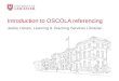 Introduction to OSCOLA referencing 2016