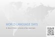 World Language Days (FLAVA 2015)