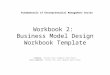 Workbook 2: Business Model Process Workbook Template