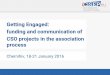 Getting Engaged: funding and communication of CSO projects in the association process