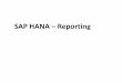 SAP HANA Reporting - SAP HANA Tutorial
