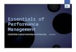 Essentials of performance management