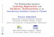 The relationship between learning approaches and students' achievements in an introductory statistics course in Finland