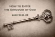 Sermon Slide Deck: "How To Enter the Kingdom of God" (Luke 18:15-30)