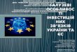Галузеві особливості інвестиційних зв'язків ЄС та України