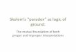 Skolem’s “paradox” as logic of ground: The mutual foundation of both proper and improper interpretations