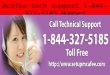 Mcafee tech support 1 844-327-5185 number