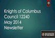 Knights of Columbus Council 12240 May 2014 newsletter
