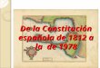 Las constituciones españolas desde 1812
