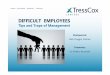 4 August 2016 Difficult Employees - Tips & Traps of Management