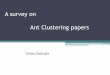 A survey on ant colony clustering papers