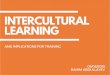 Intercultural learning and implications for training