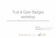 How could Open Badges contribute to creating a more trustworthy world?